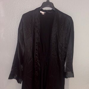 Victoria's Secret Satin Black Robe